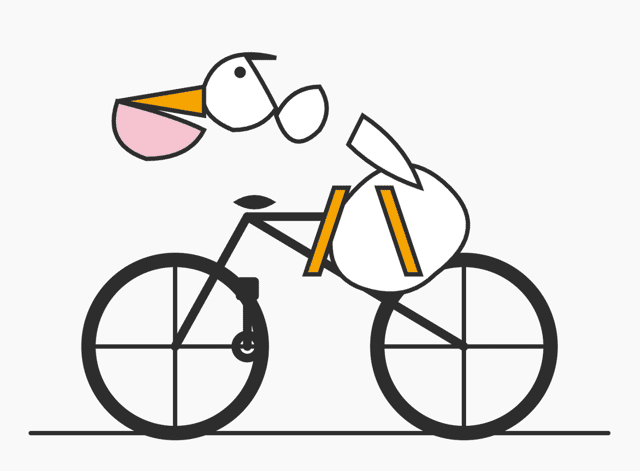 Minimal SVG Pelican on Bicycle preview