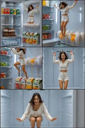 Miniature Woman in Refrigerator Storyboard preview