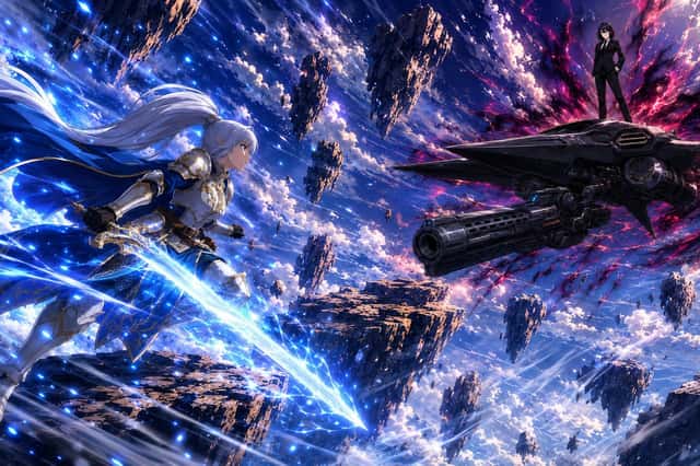 Anime Sky Battle Illustration preview