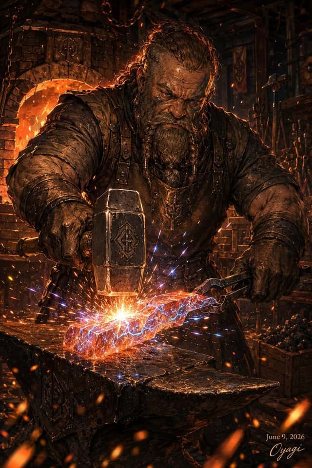 Fantasy Blacksmith Forge Scene preview