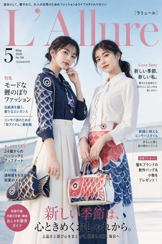 Japanese Koinobori Fashion Magazine Cover preview