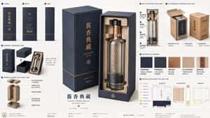Premium Spirits Packaging Design Proposal Board preview