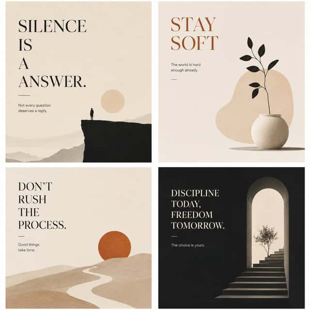 Minimalist Philosophical Poster Grid preview
