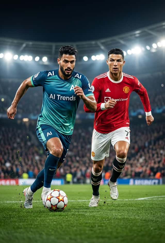 A hyper-realistic, ultra-detailed 8K cinematic wide-shot of a football preview