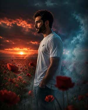 Cinematic Poppy Field Portrait preview