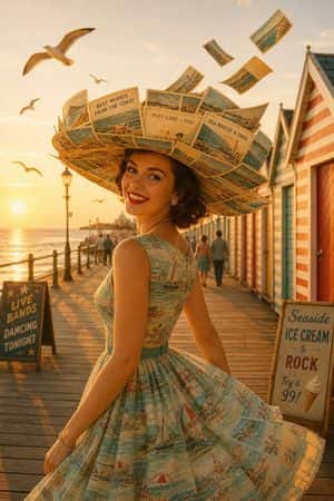 Retro 1960s Seaside Fashion Photography preview