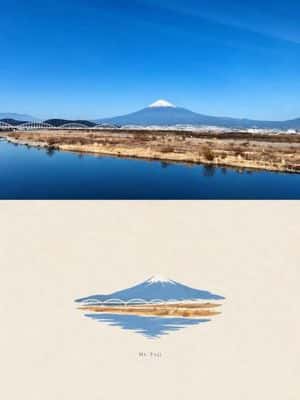 Mount Fuji Watercolor Transformation preview