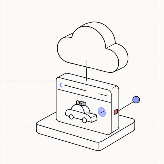 Isometric Cloud Logistics UI Icon preview