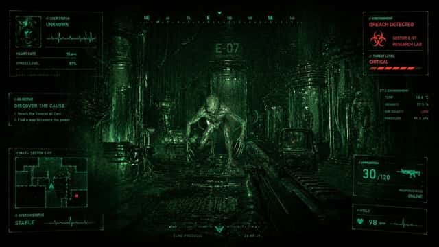 Sci-Fi Horror FPS HUD Lab Breach preview