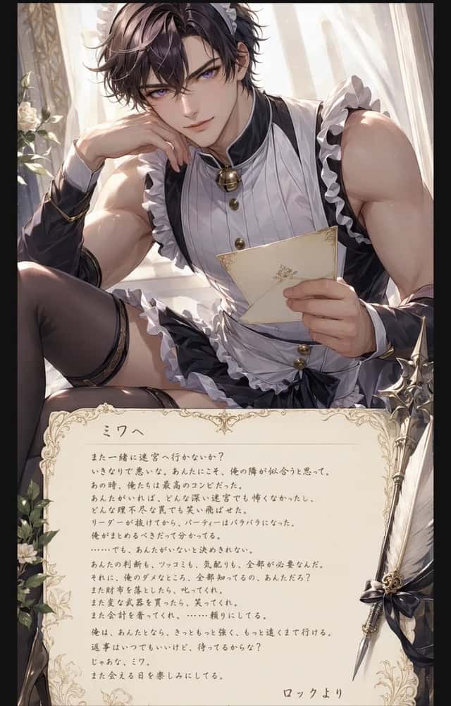 Anime Maid Character Love Letter preview