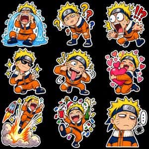 Chibi Anime Ninja Sticker Sheet preview