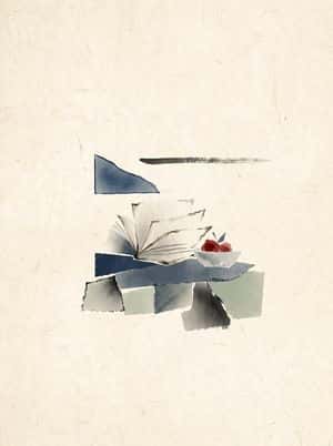 Japanese Watercolor Collage Still Life preview