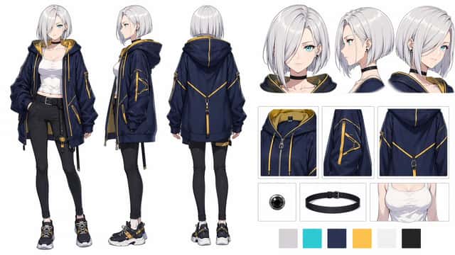 Anime Streetwear Character Sheet preview