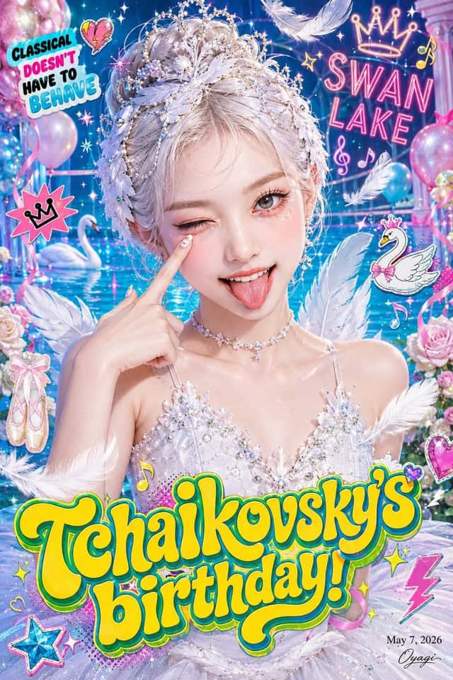 Pop Swan Lake Birthday Poster preview