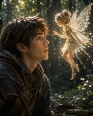 Boy Meets a Glowing Forest Fairy preview