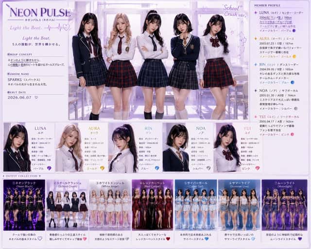 Neon Pulse Idol Profile Poster preview