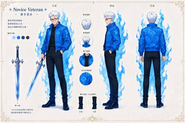 Novice Veteran Character Sheet preview