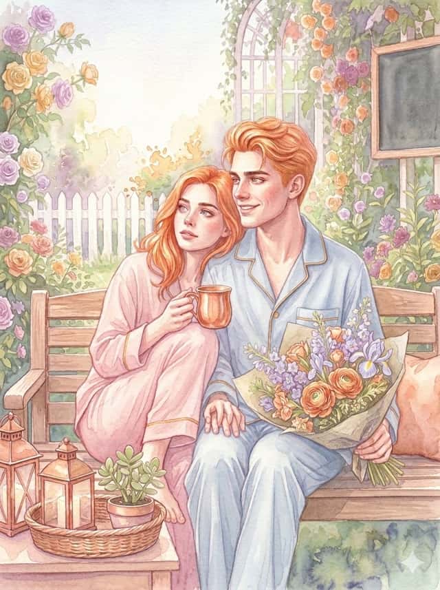 Romantic Garden Watercolor Illustration preview