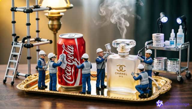 Ultra-Detailed Miniature Industrial Scene with Coca-Cola preview