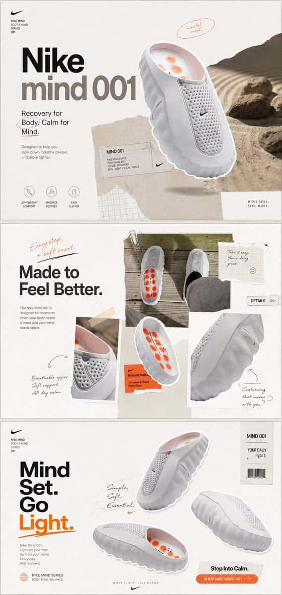 Nike Mind 001 Campaign Layout preview