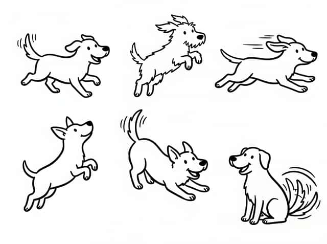 Minimalist Dog Sketch Clipart preview