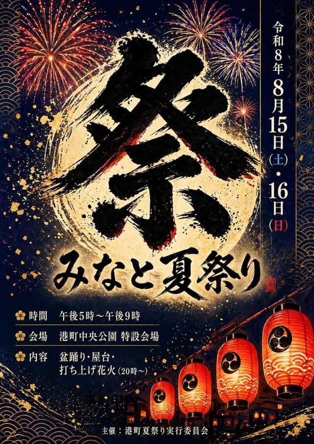 Japanese Summer Festival Poster preview