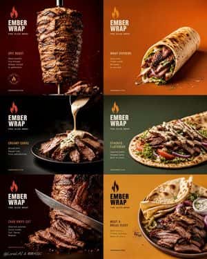 Premium 6-Panel Grilled Meat Campaign preview