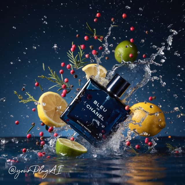 Hyper-realistic cinematic luxury perfume product photograph featuring preview