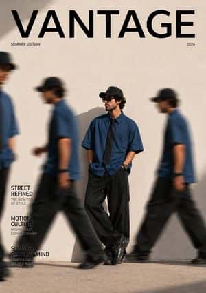 Minimalist Streetwear Fashion Magazine Cover preview