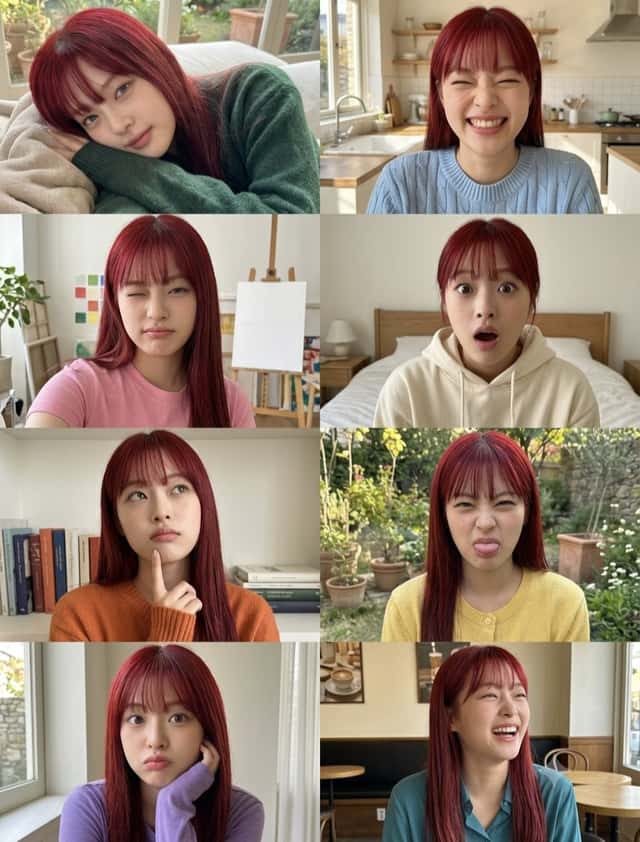 Red Hair Woman Portrait Collage preview