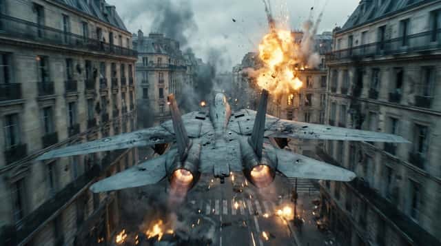 Cinematic WWII Aerial Combat Scene preview