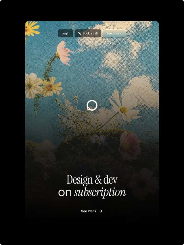 Halftone Floral Landing Page Hero preview