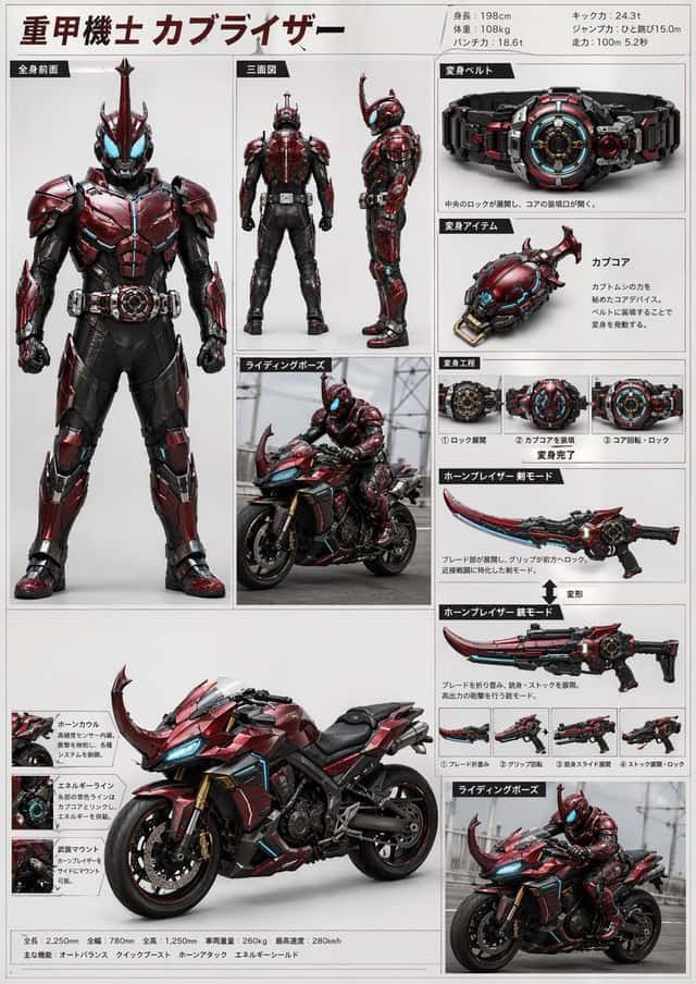 Tokusatsu Hero Reference Sheet preview
