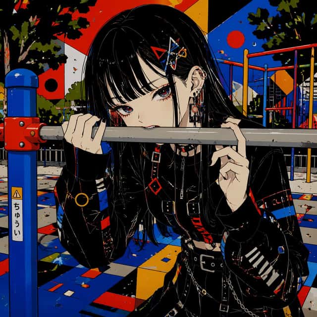Goth Anime Girl at Playground Bar preview