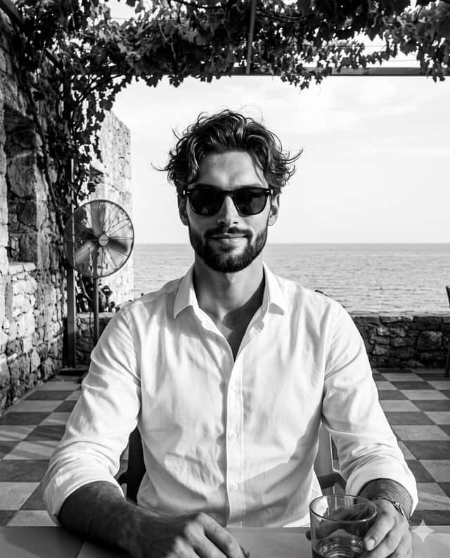 Monochromatic Coastal Riviera Portrait preview