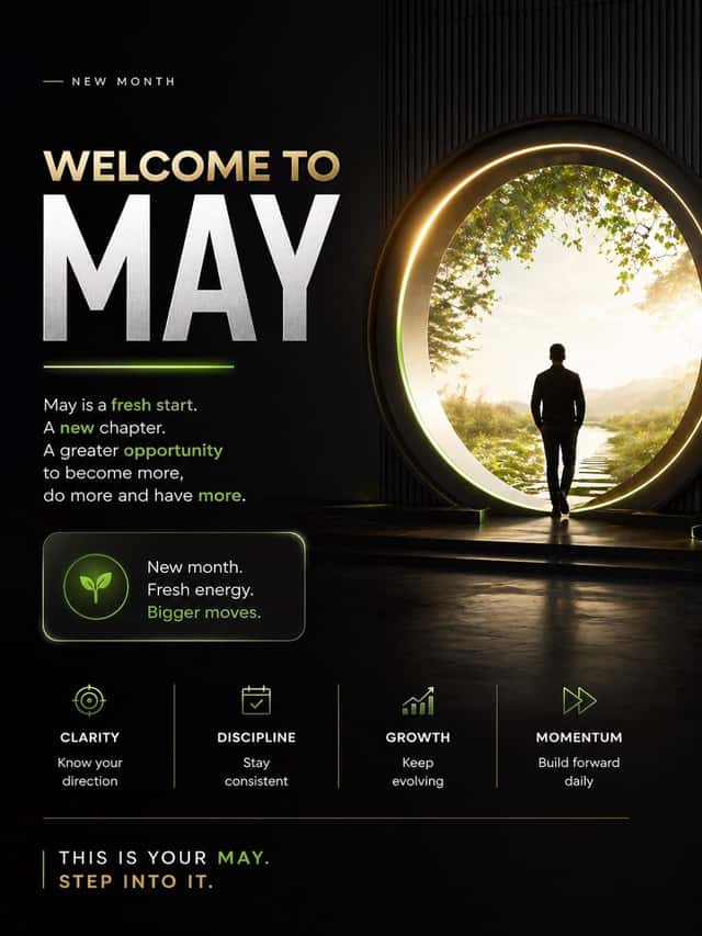 Motivational Welcome to May Poster preview