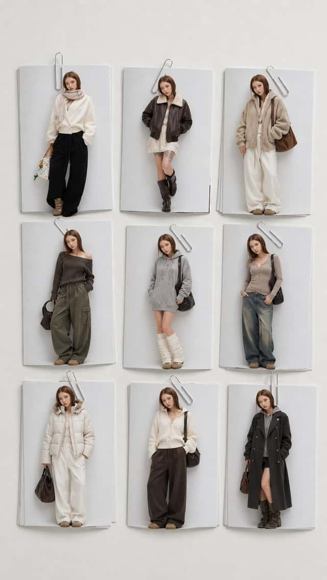 Minimalist 9-Look Fashion Collage preview
