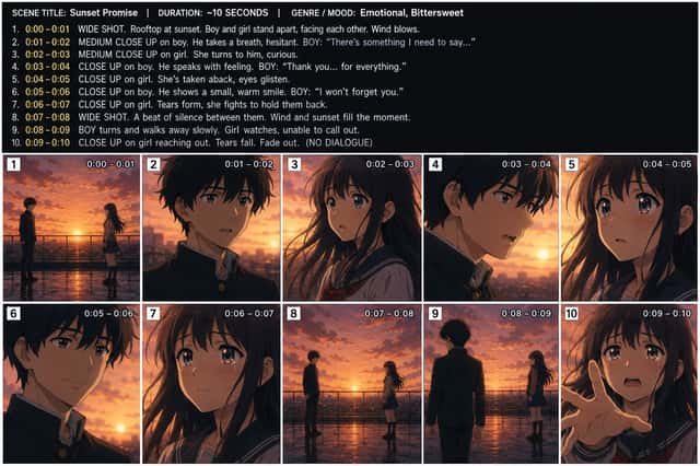 Sunset Promise Anime Storyboard Card preview