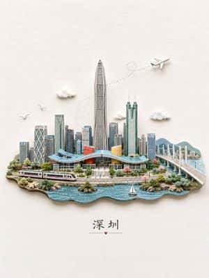Miniature Shenzhen Paper Diorama preview