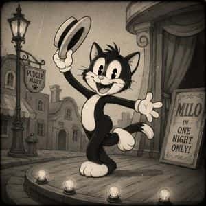 Vintage Rubber-Hose Cat Vaudeville preview