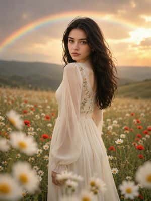 Ethereal Portrait in a Floral Meadow preview