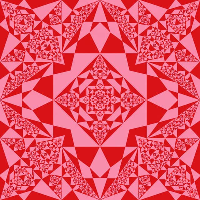 Red Pink Fractal Kaleidoscope preview