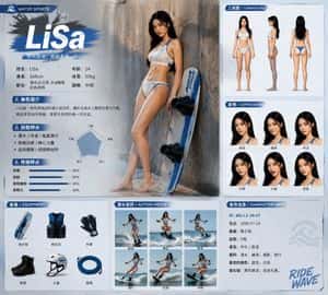 LiSa Wakeboarding Character Sheet preview