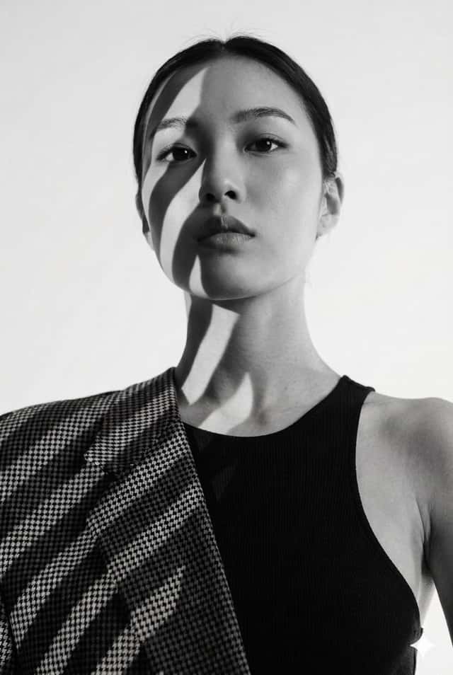 Minimalist Shadow Play Fashion Portrait preview