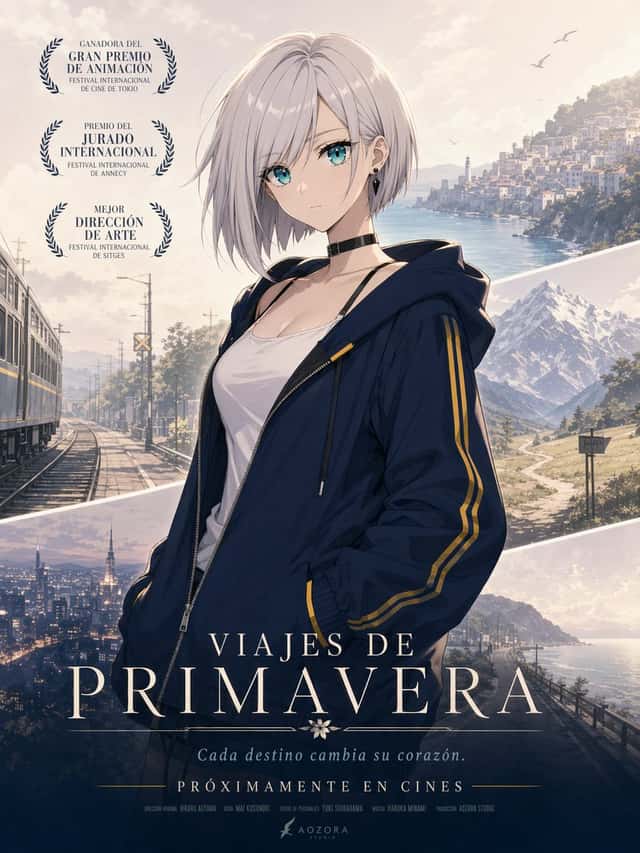 Anime Spring Travel Film Poster preview