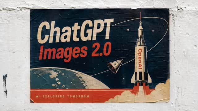 Retro ChatGPT Space Poster preview