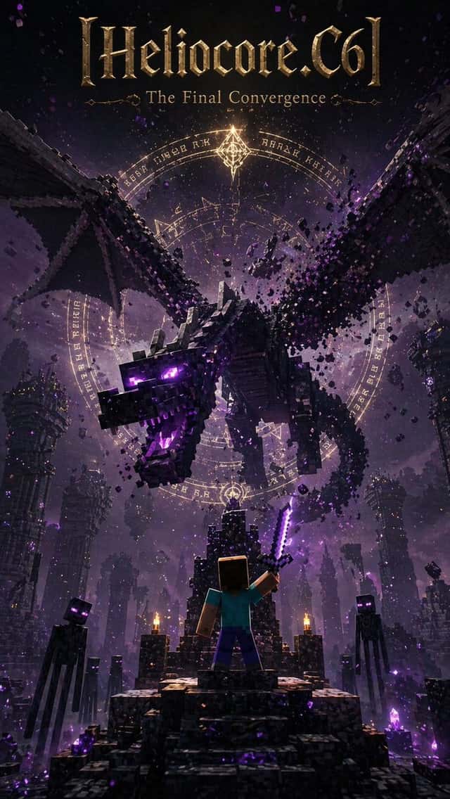 Minecraft Ender Dragon Fantasy Poster preview