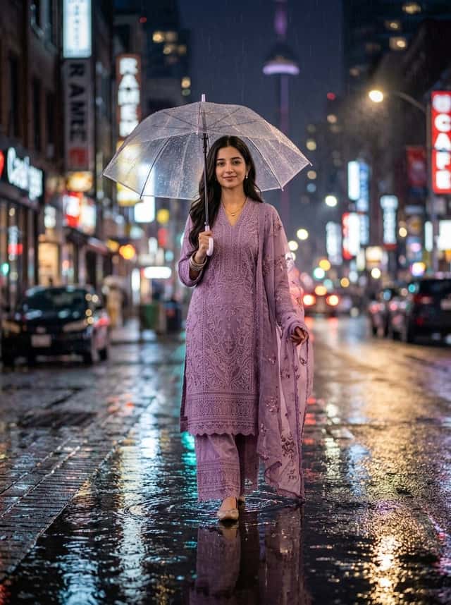 Realistic Rain Portrait of a Woman preview