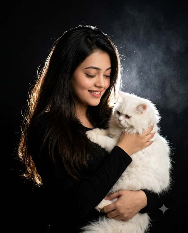 Cinematic Woman and Cat Portrait preview