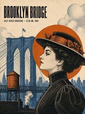 Vintage Art Deco NYC Travel Poster preview